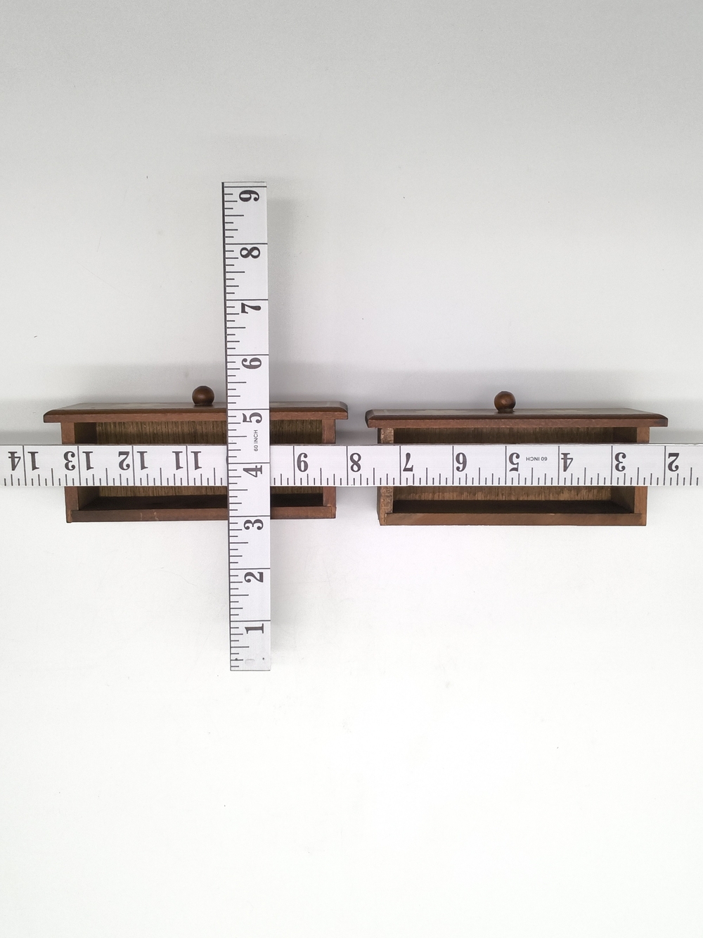 Vintage Imperial International Wood Wall Collectible Shelf/Spice Rack, 2 Drawers - Picture 7 of 12